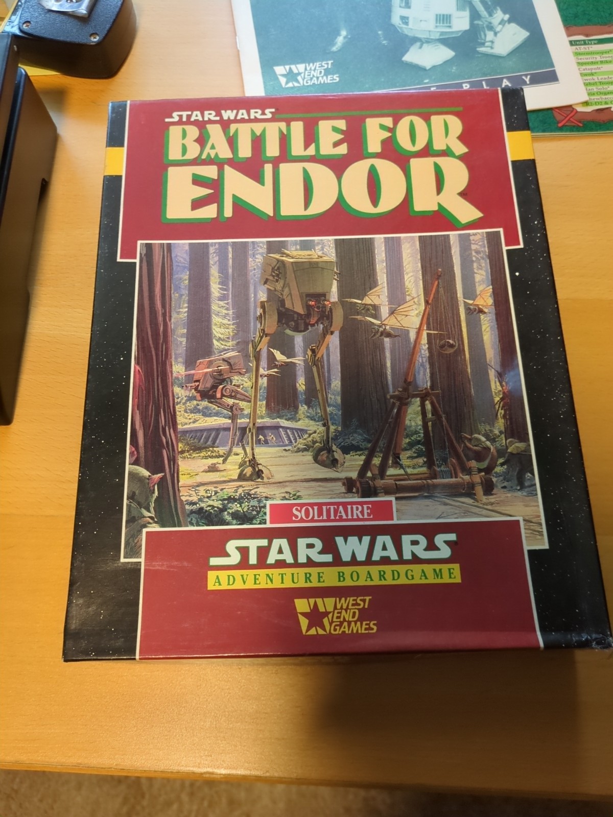 West End Games 1989: Battle for Endor Solitaire Boardgame Star Wars used