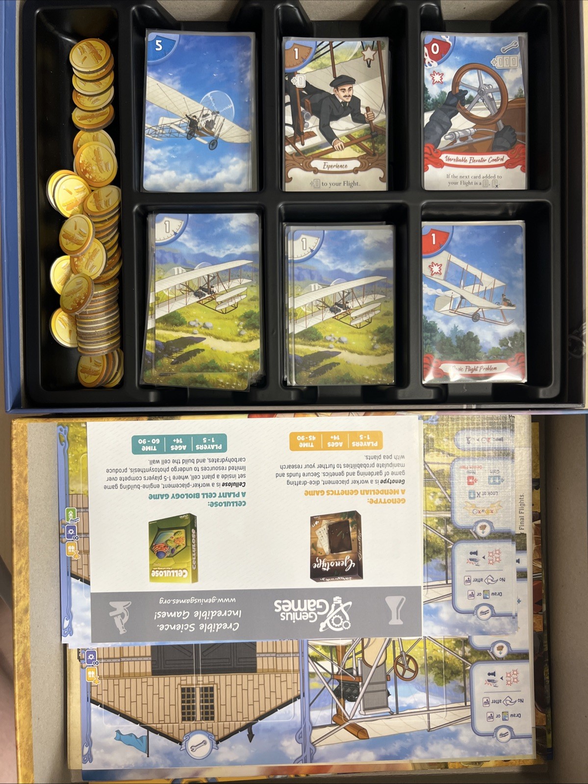 [open Box] First In Flight Board Game Sleeved family History Fun