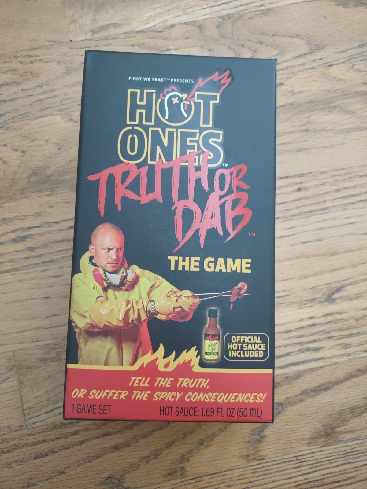 Hot Ones Truth or Dab The Game – (Hot Sauce EXPIRED) Ages 17 Plus 3-6 Players