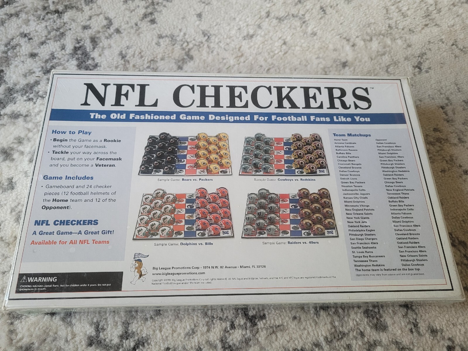 New York NY Jets Checkers Miami Dolphins NFL Checkers Football Helmets Set 1993