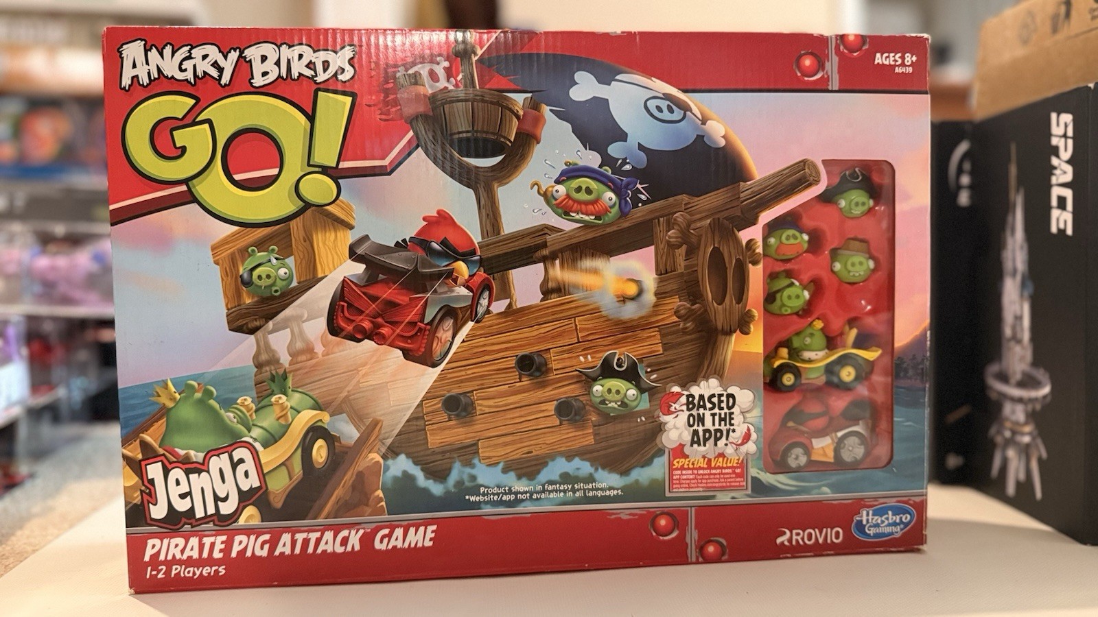 Angry Birds Go Jenga Pirate Pig Attack Game INCOMPLETE Hasbro Gaming 2013 Rovio