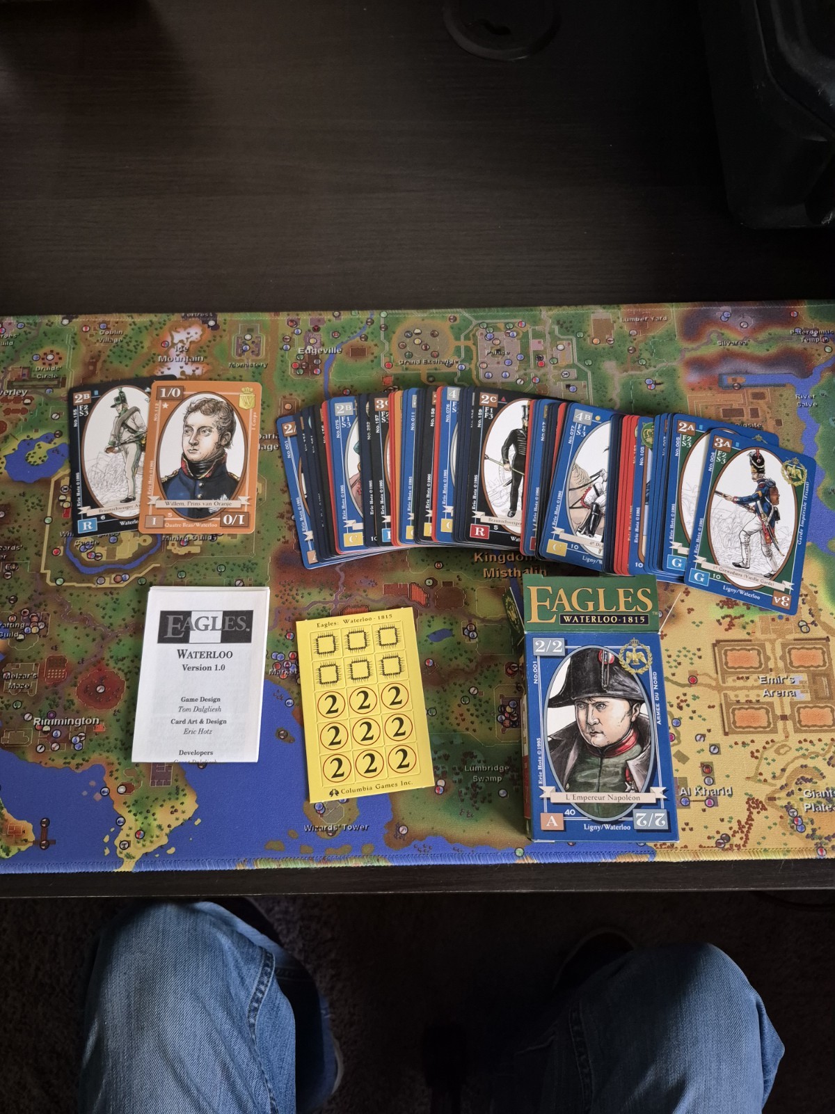 EAGLES WATERLOO 1815 THE NAPOLEONIC TRADING CARD GAME COLUMBIA GAMES 3801 USA !