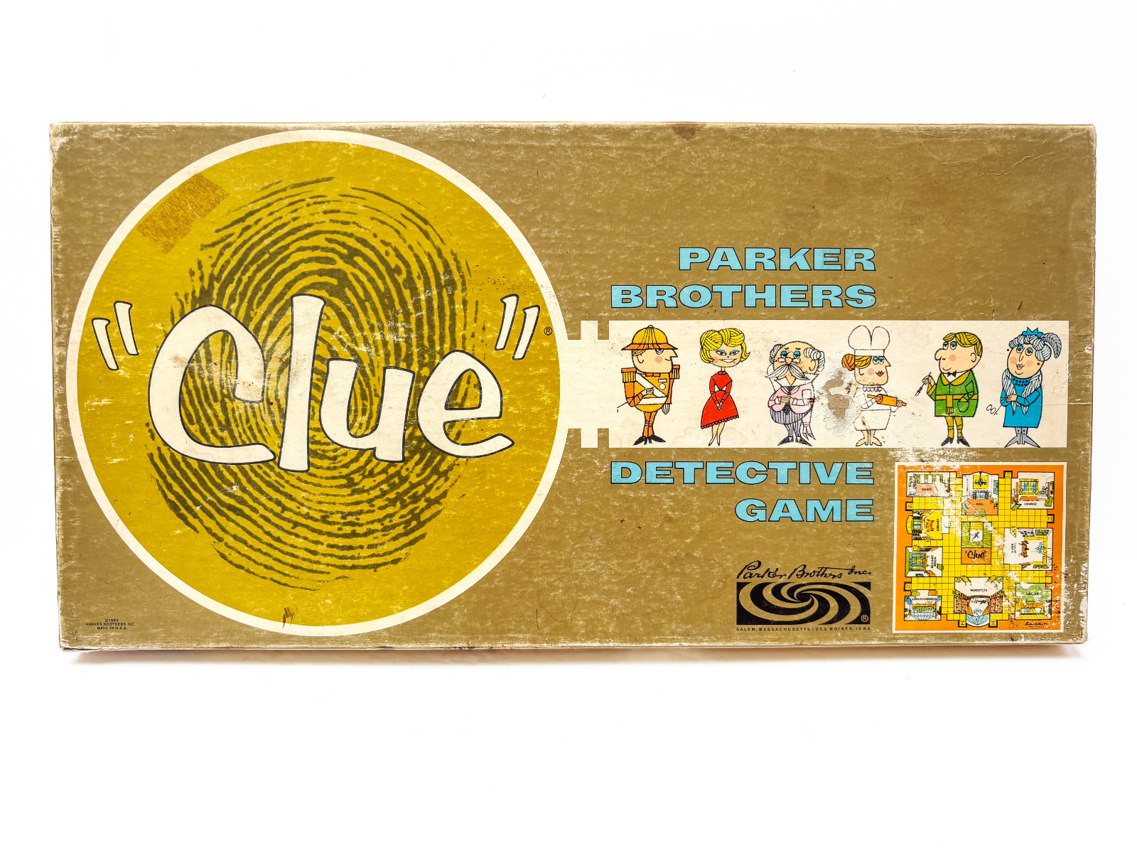 VINTAGE 1963 Parker Brothers Clue Board Game COMPLETE