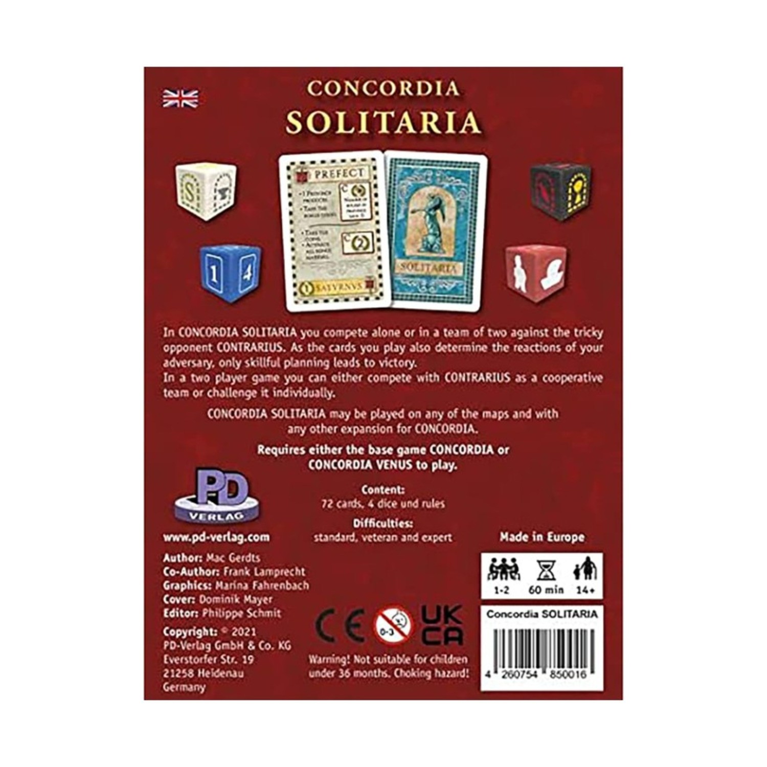 Rio Grande Board Games Concordia – Solitaria Expansion Box SW (New)