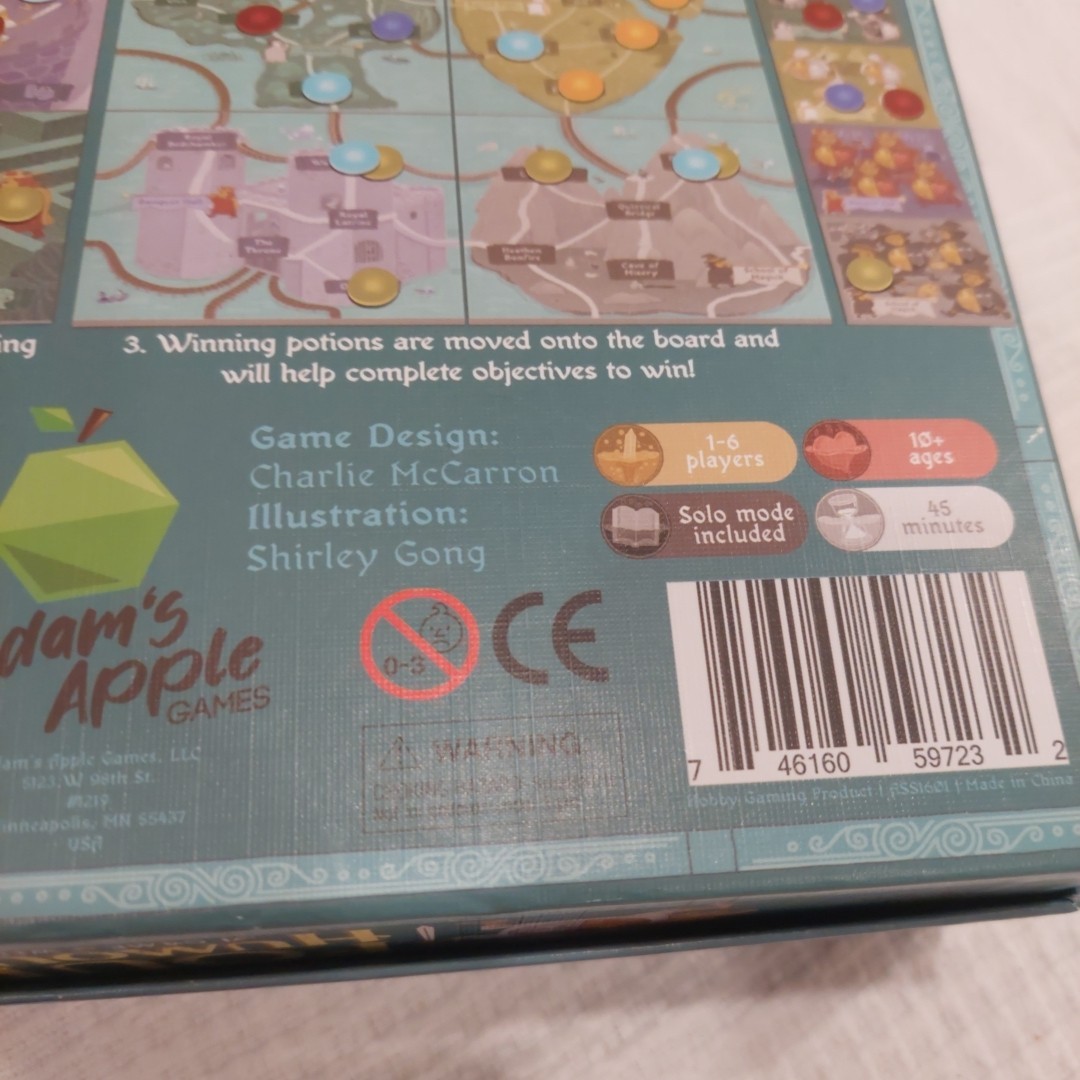 DELUXE Four Humours Adam’s Apple Games “A Game of Wits and Guts” Open Box