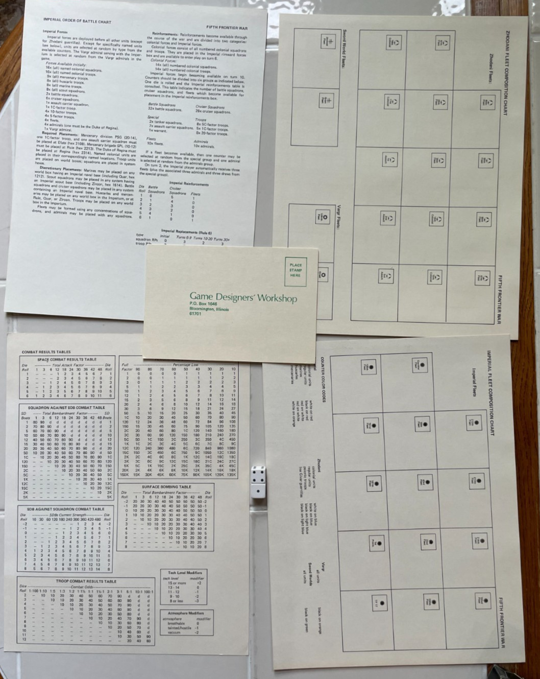Fifth Frontier War Game – GDW Traveller – Unpunched and Complete – 1981