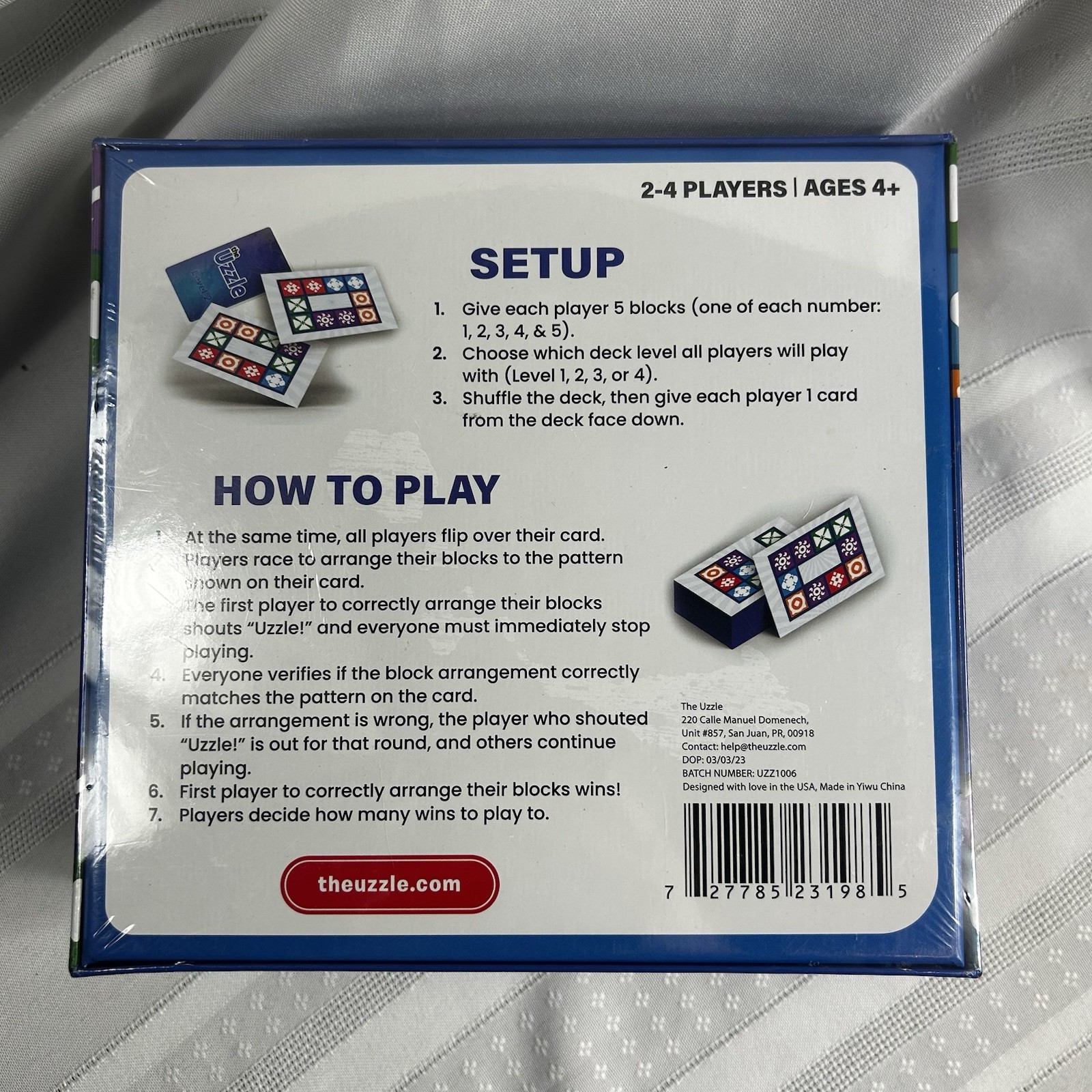 The Uzzle Board Game, Family Board Game for Children & Adults – Sealed New