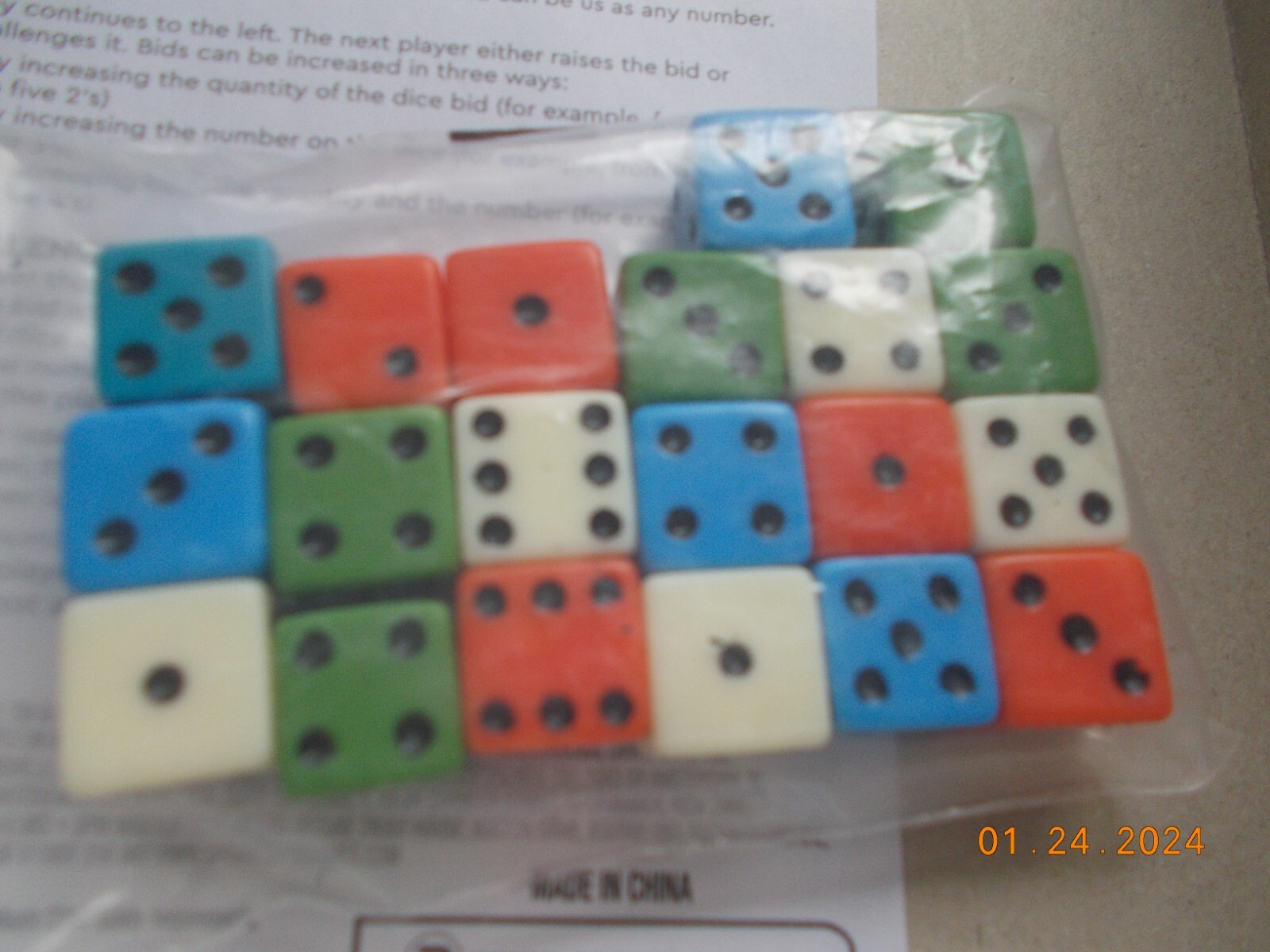 Liar’s Dice Game, Complete in Box, Excellent