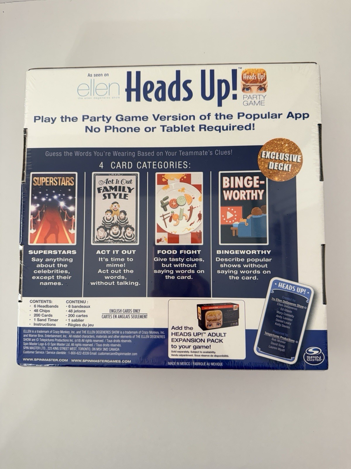 Heads Up! Board Game Party Family Card As Seen On Ellen 3rd Edition Spin New!