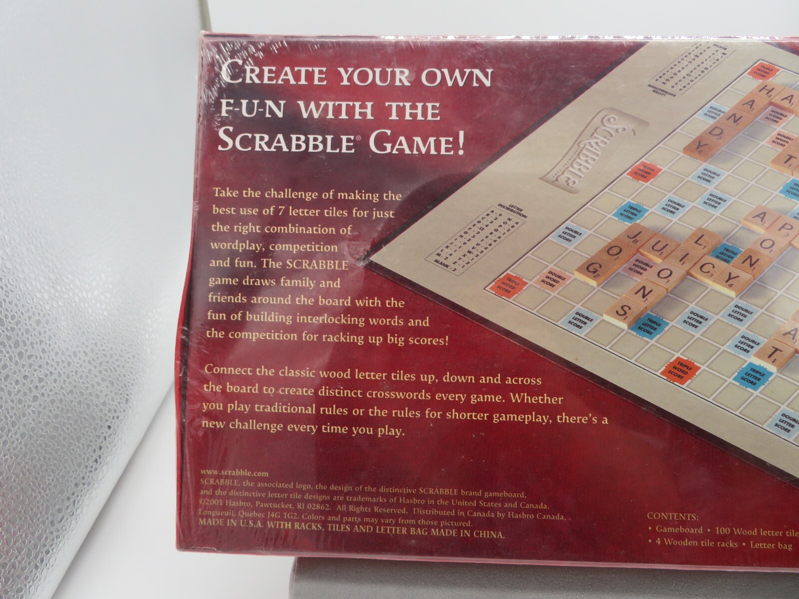 Milton Bradley Scrabble Crossword Board Game 2001 New – Factory Sealed