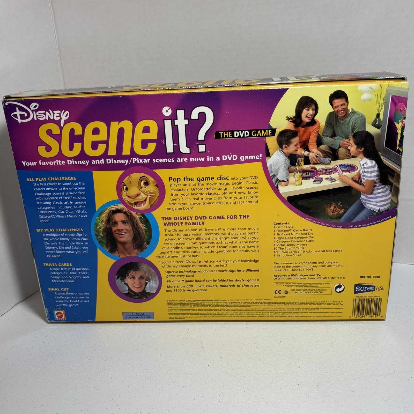 Disney Scene It DVD Game COMPLETE ScreenLife 2004 Pixar Movies Trivia
