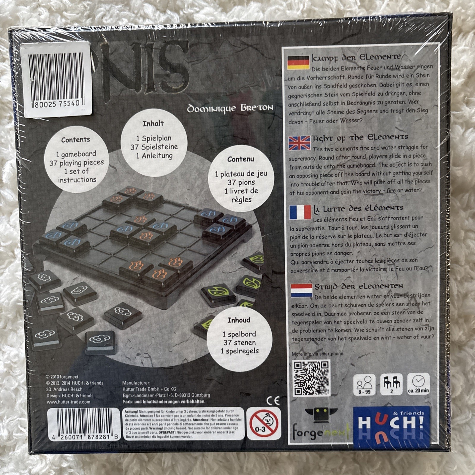 Rare2013 Forgenext HUCH&FRIENDS Board Game IGNIS Fire Water ELEMENTAL BATTLE NEW