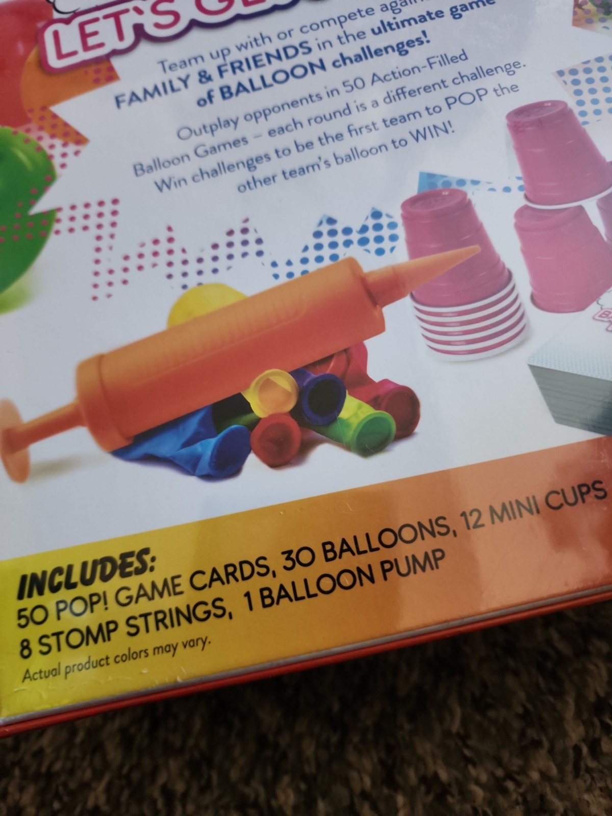 POP The Ultimate Balloon Challenge Family Party Game Buffalo Games New Sealed