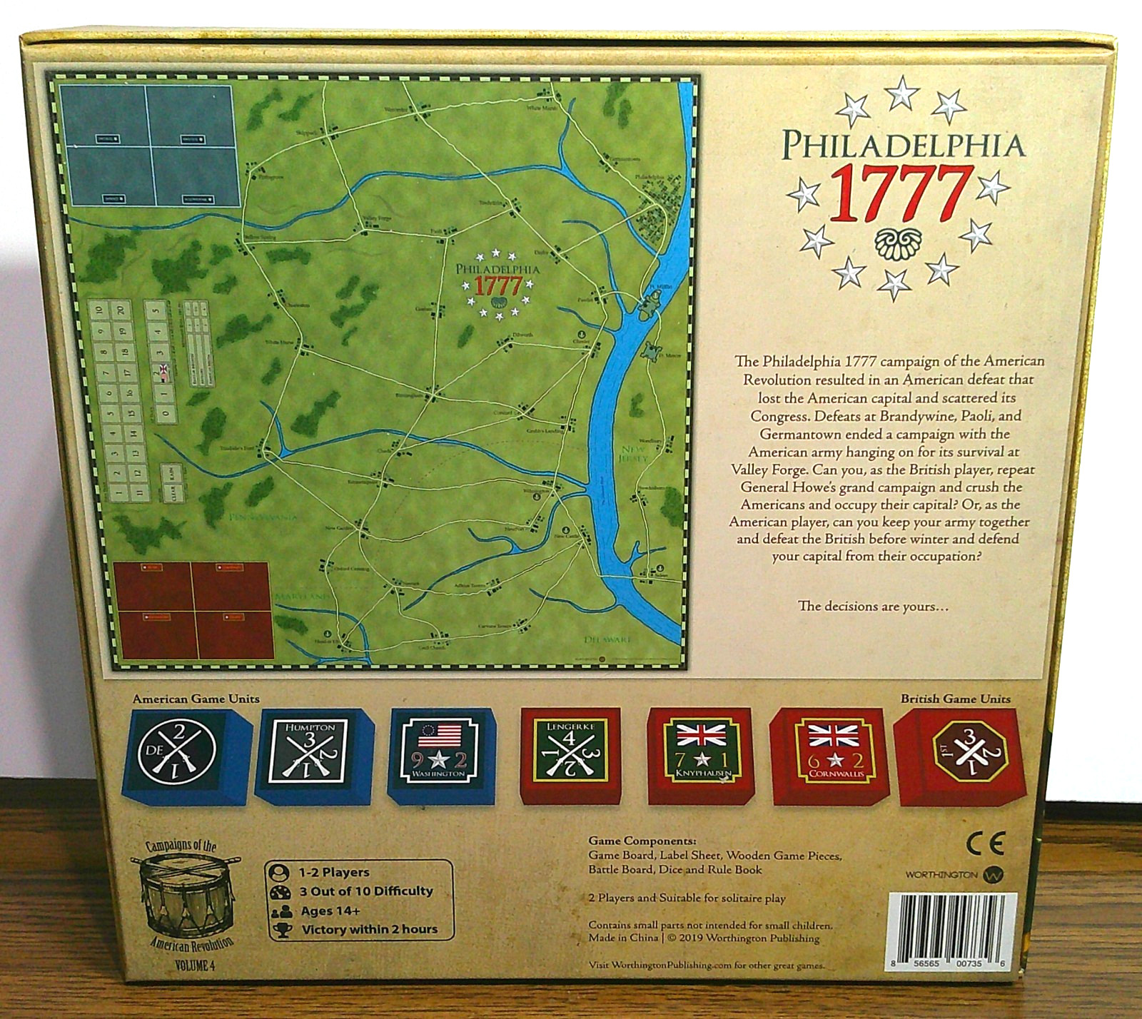 Worthington Games Philadelphia 1777 Campaign of the American Revolution