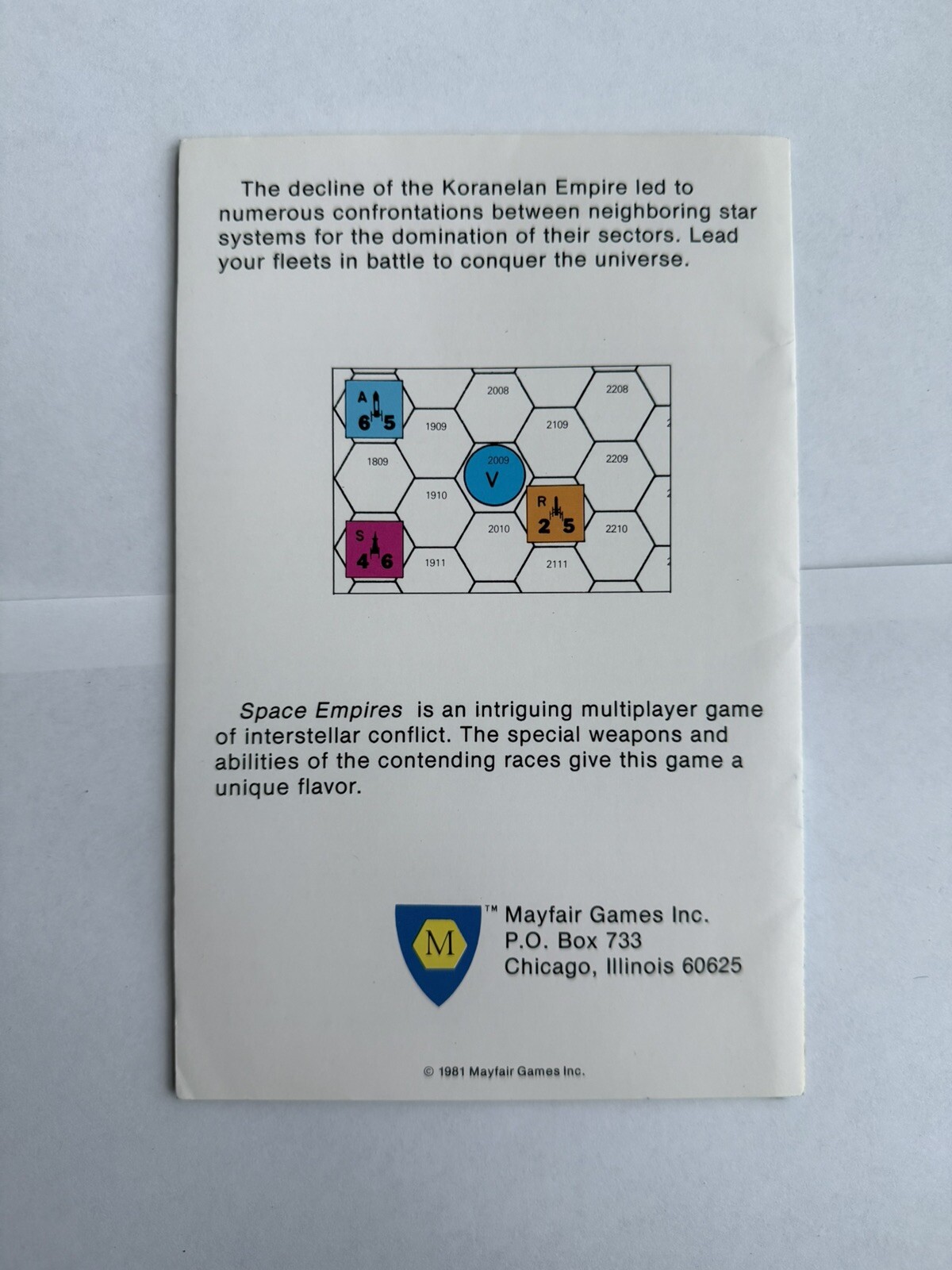 Mayfair Games – Space Empires – Ziplock Edition – Near Mint Unpunched