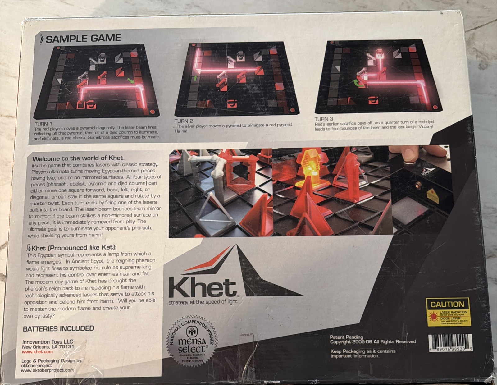 KHET The Laser Game Strategy Board Game Mensa Winner COMPLETE w/ WORKING LASERS