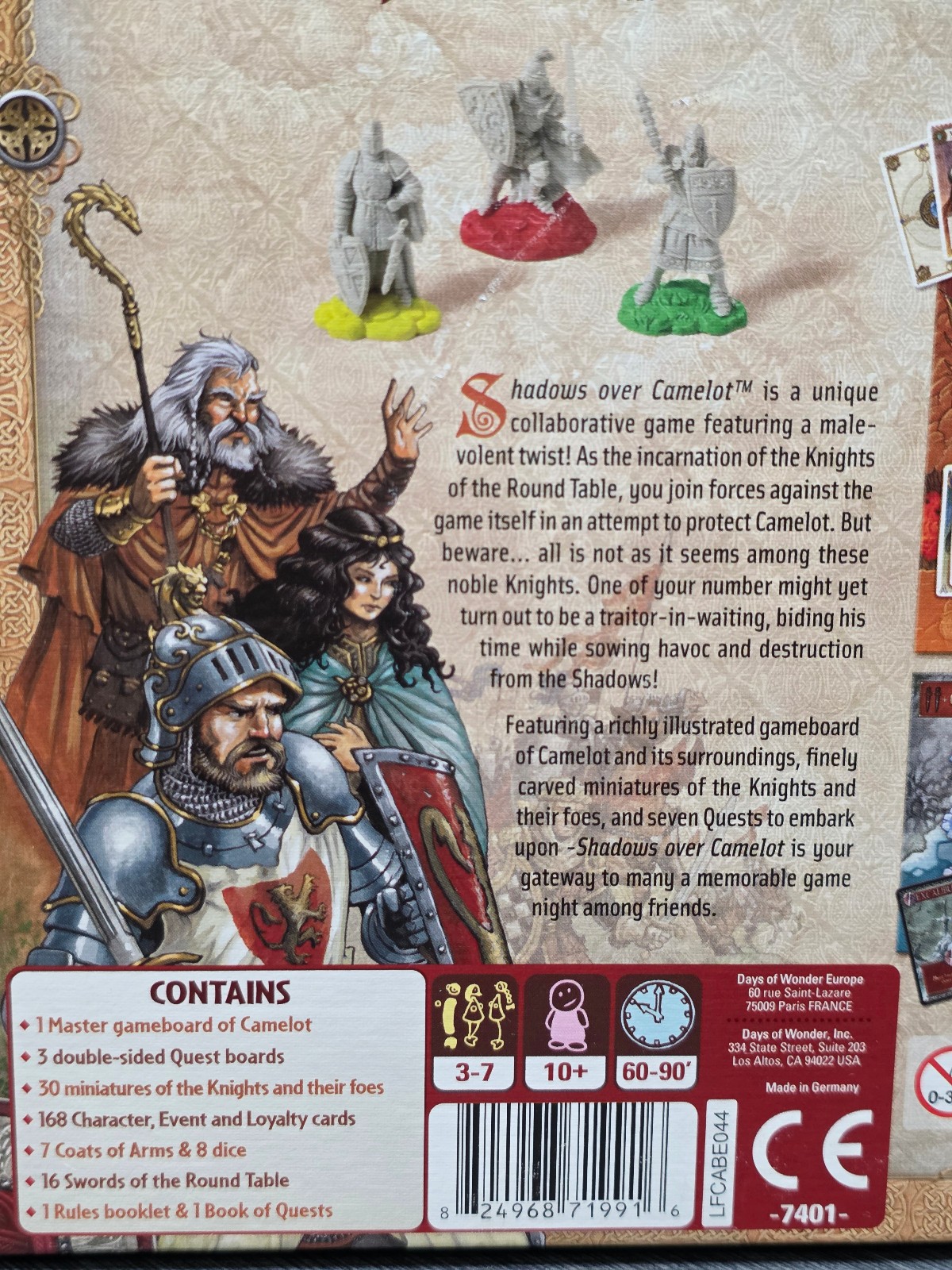 Shadows Over Camelot Days of Wonder Fantasy Board Game Complete In Great Shape