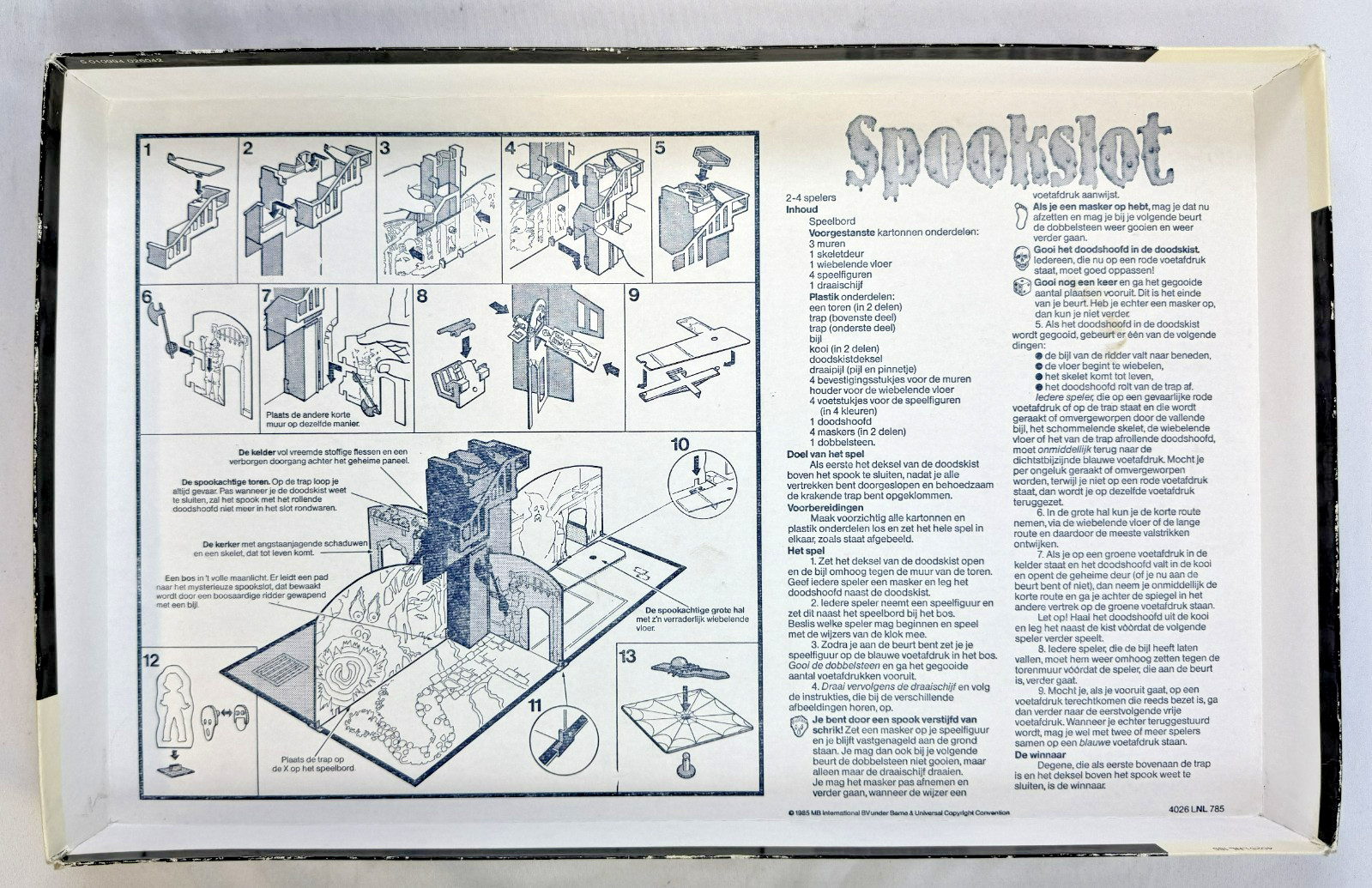 MB Games Haunted Castle Board Game Party Game Complete Vintage 80s