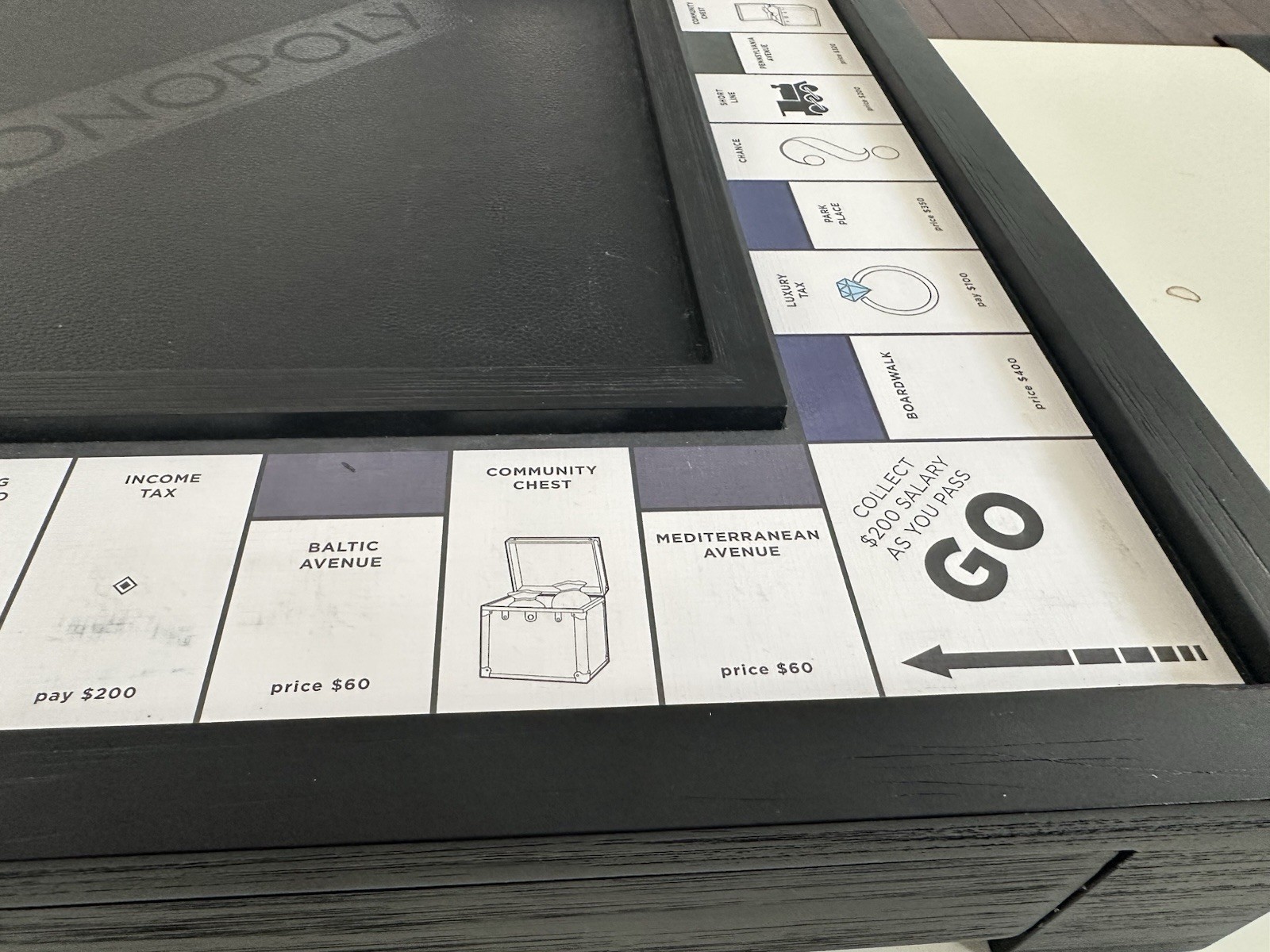 Monopoly | Pottery Barn Luxury Edition | Low-Profile Wooden Black Version