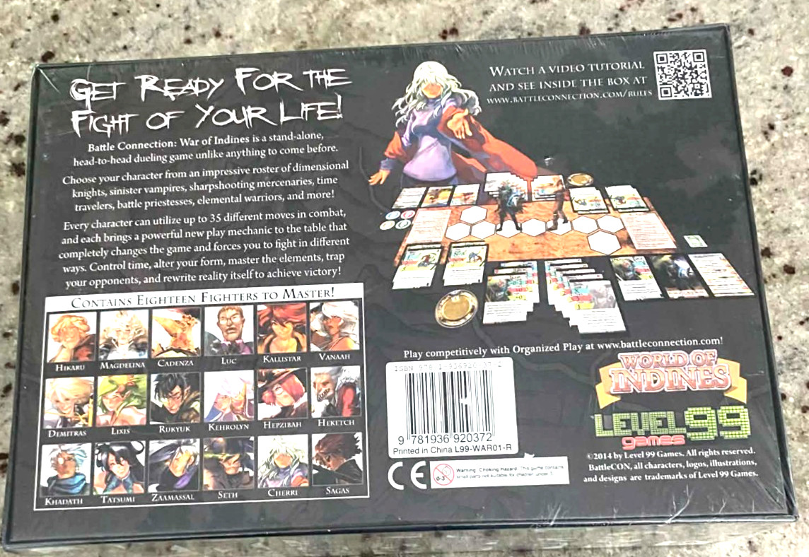 2014 Level 99 Games BattleCon War Of Indies Standalone Dueling Card Game New