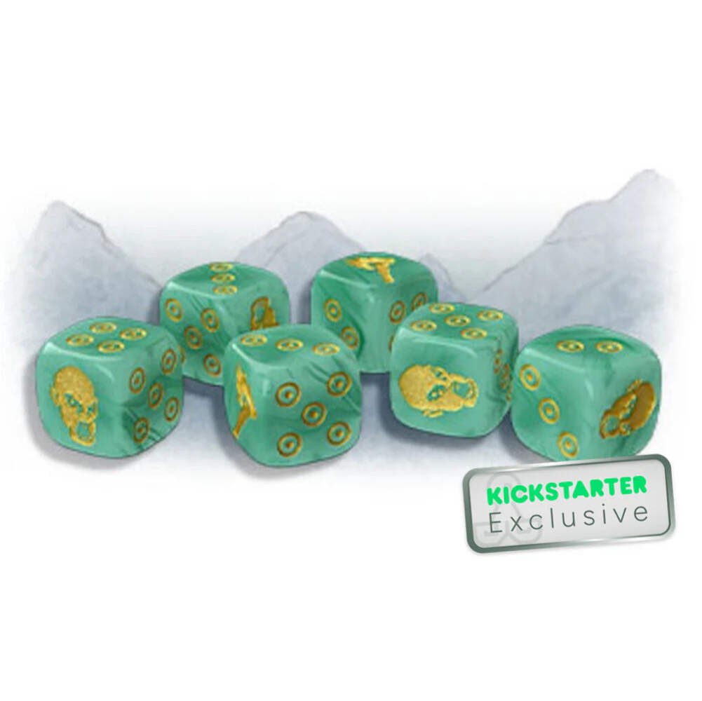Zombicide: White Death Jade Dice – Kickstarter Exclusive – In Hand!