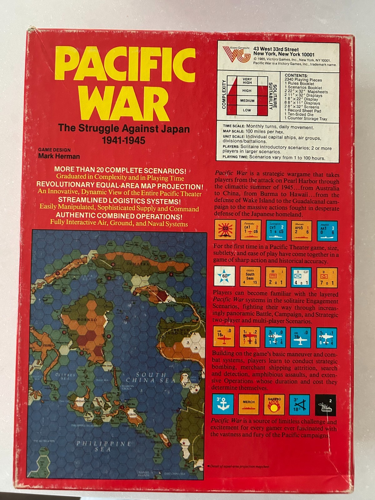 Pacific War The Struggle Against Japan 1941-1945 Victory Games Unpunched