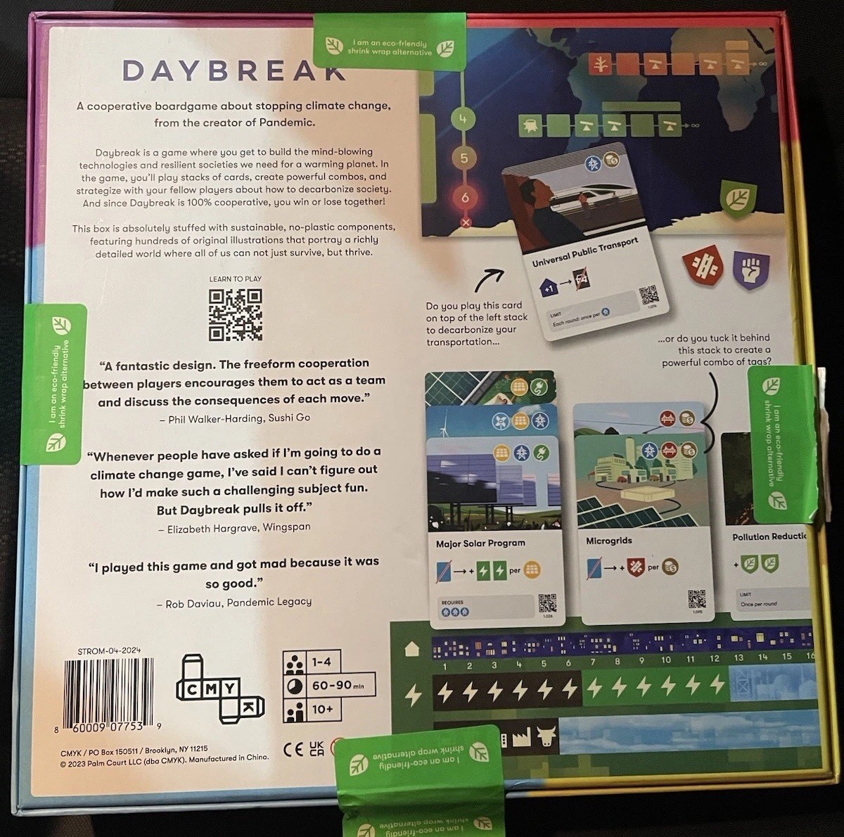 Daybreak cooperative climate change board game – used in great condition