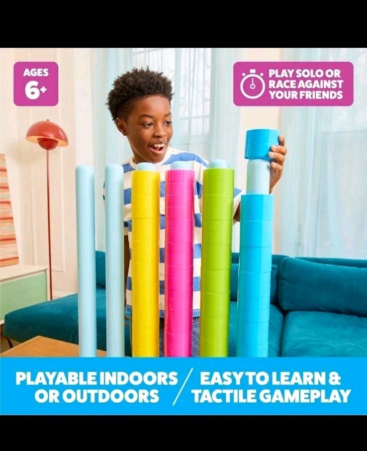 Giant Color Stack Challenge by Relatable Strategy Stacking Game 50 Puzzle SEALED