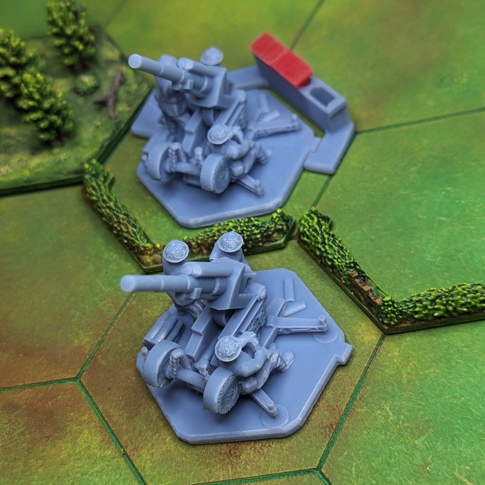 British 3.7 inch (94mm) AA Anti-Aircraft Gun & 3 man crew | 15mm, 1/72