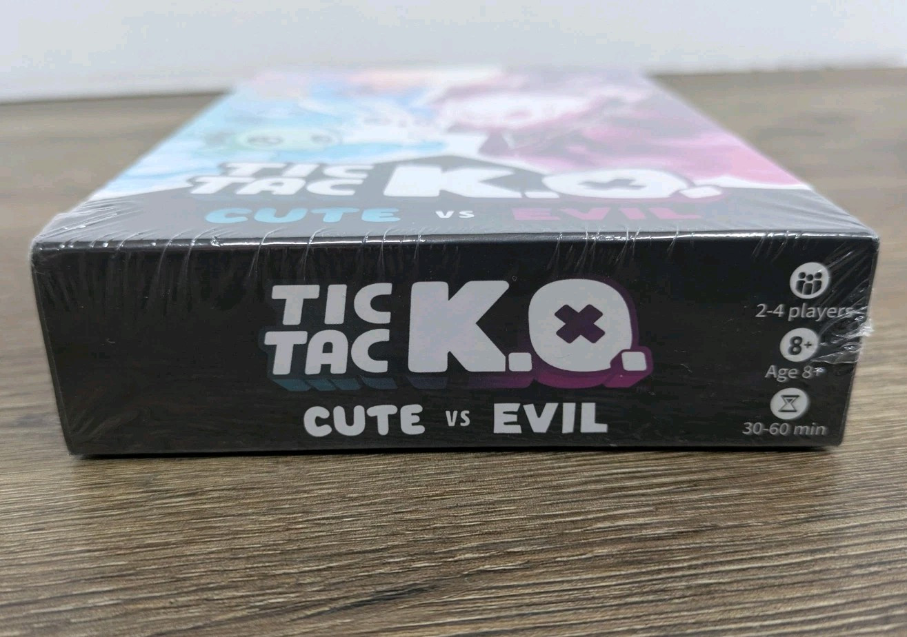 Tic Tac KO Cute vs Evil Card Game Ages 8+ K.O. 2-4 Players Unstable Games – NEW