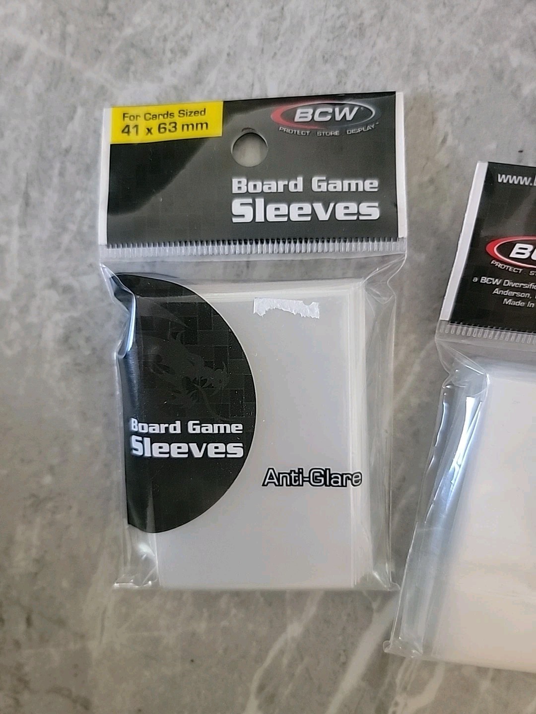 2 Pack 50 BCW 41 x 63 mm Mini American 41×63 Board Game Clear Soft Poly Sleeves