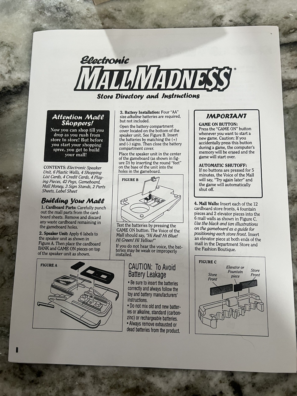 Electronic Mall Madness 1996 Vintage Board Game Milton Bradley #4047 Shopping