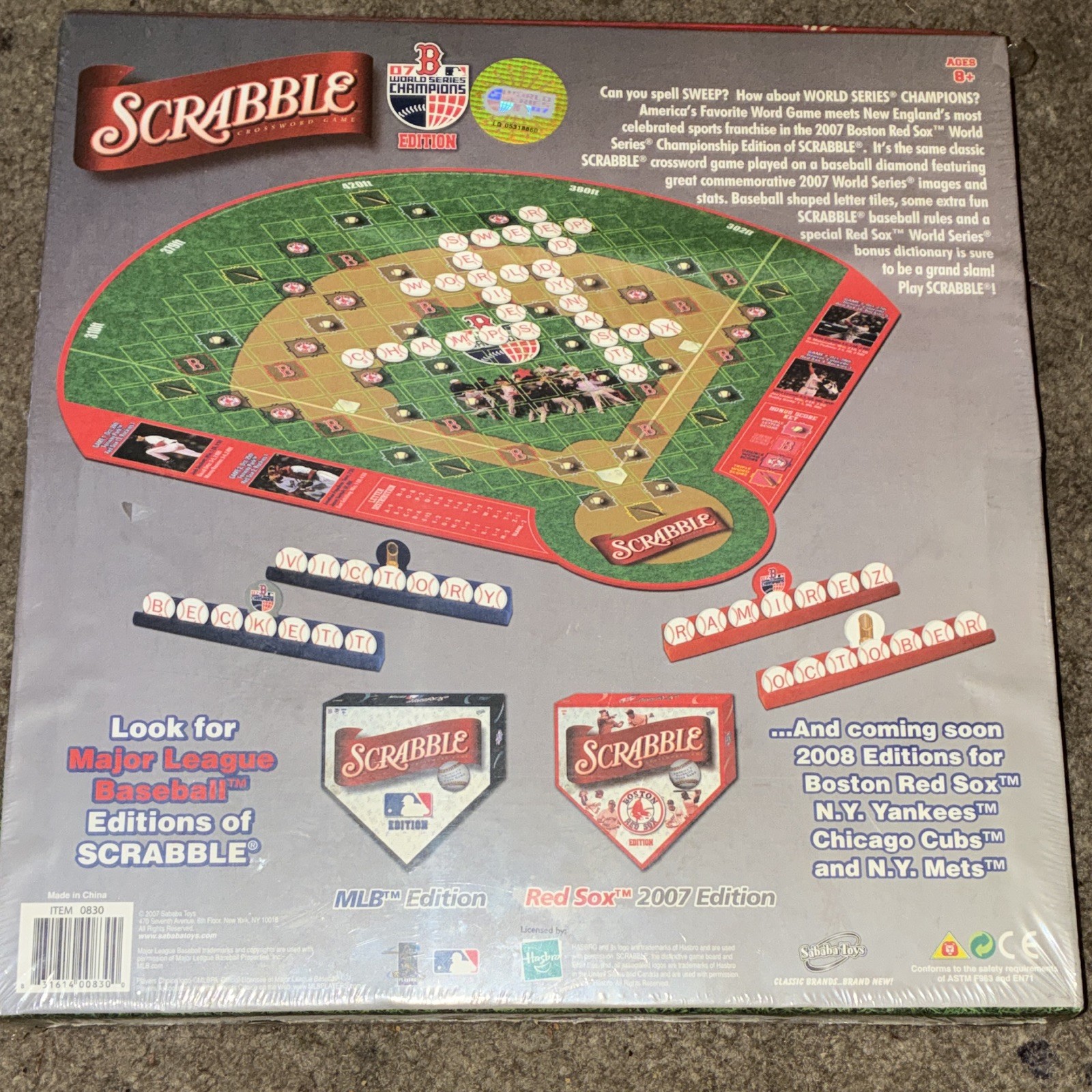 Sababa Toys Scrabble Board Game MLB Boston Red Sox 2007 World Series Champs