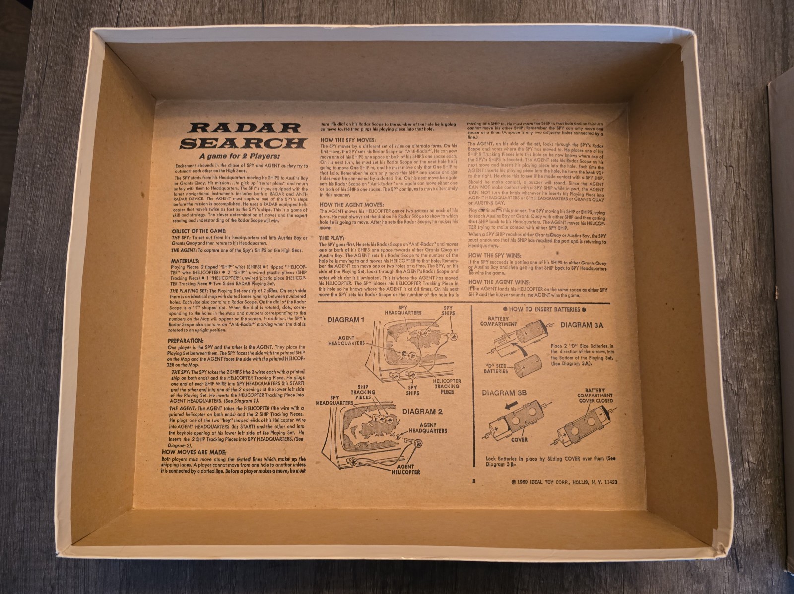 Electronic Radar Search Game by Ideal Toys 1969 Complete IOB Battery Operated (U