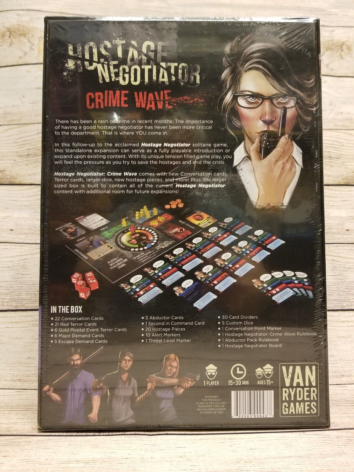Hostage Negotiator Base + Crime Wave + Career Expansion + 12 Packs SEALED
