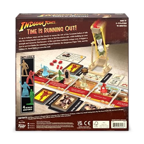 Indiana Jones Sand Timer Board Game Cooperative Adventure For Ages 8 And Up