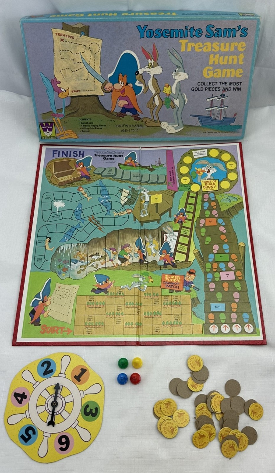 1971 Yosemite Sam’s Treasure Hunt Game by Whitman Complete in Great Condition