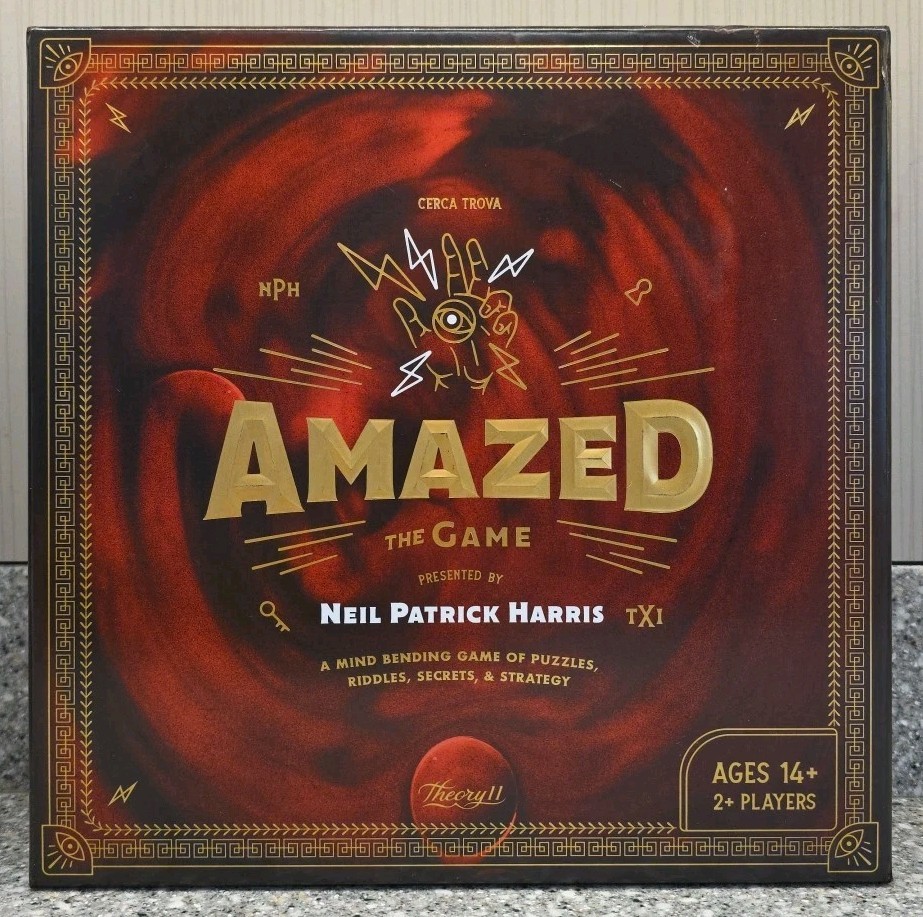 Amazed Board Game Neil Patrick Harris Puzzles Riddles 2018 Theory11 Complete