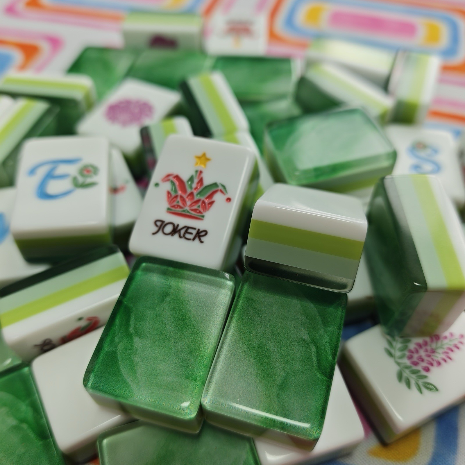 Emerald Wave Garden Mahjong Set Of Tiles American Mahjong Beautiful Oh My Line