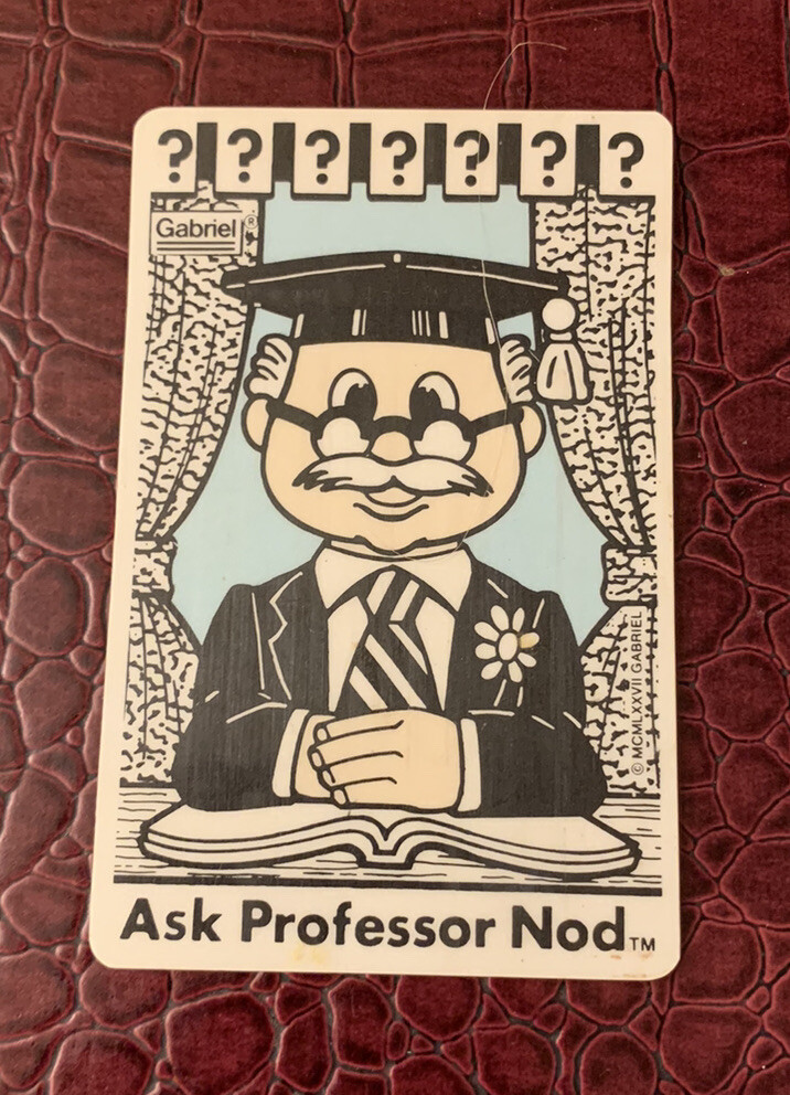 Professor Nod And His Turtle Race Game Replacement Card Gabriel 1977