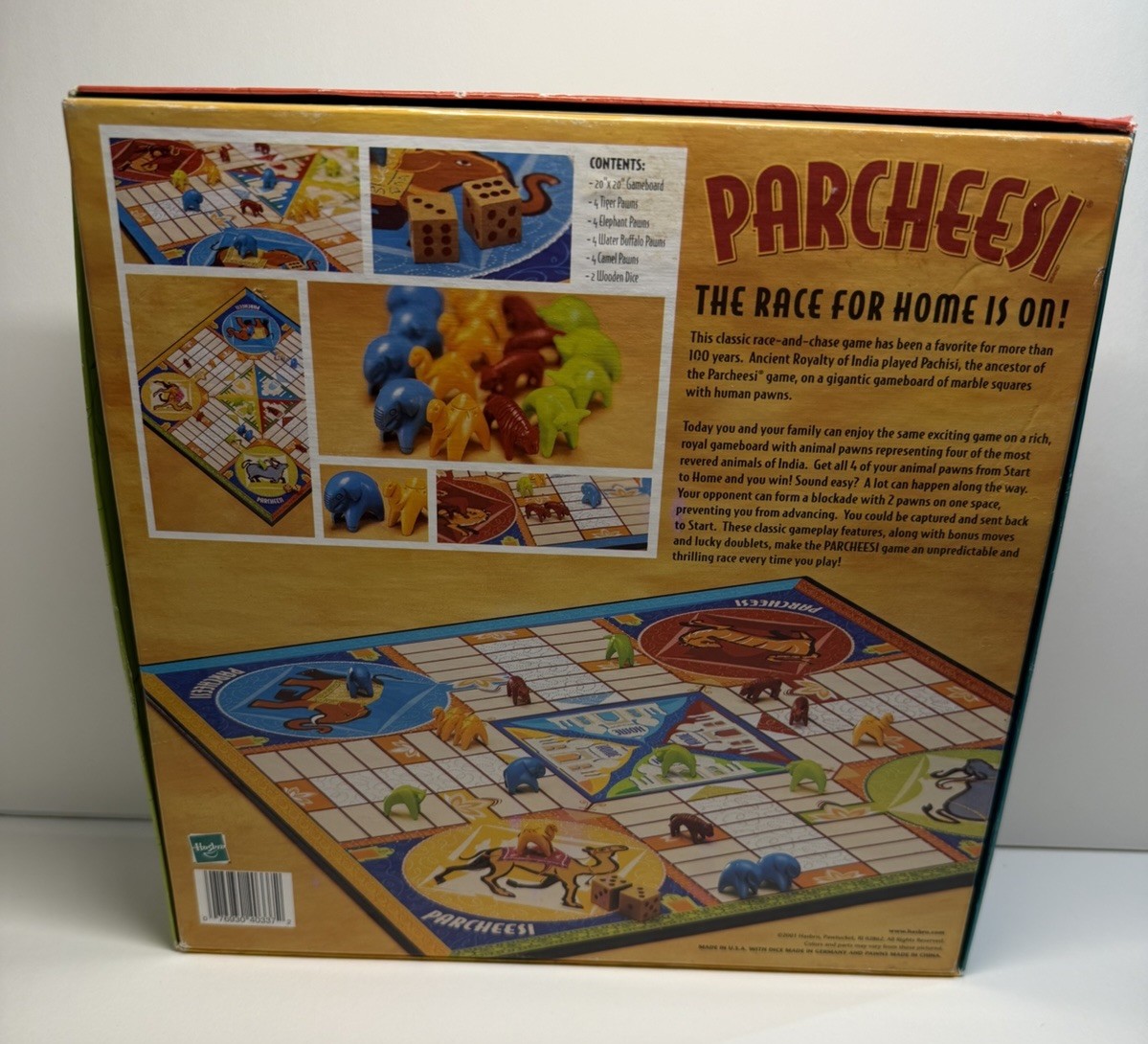 Parcheesi The Classic Game of India MB Hasbro 2001 – Rare – Complete