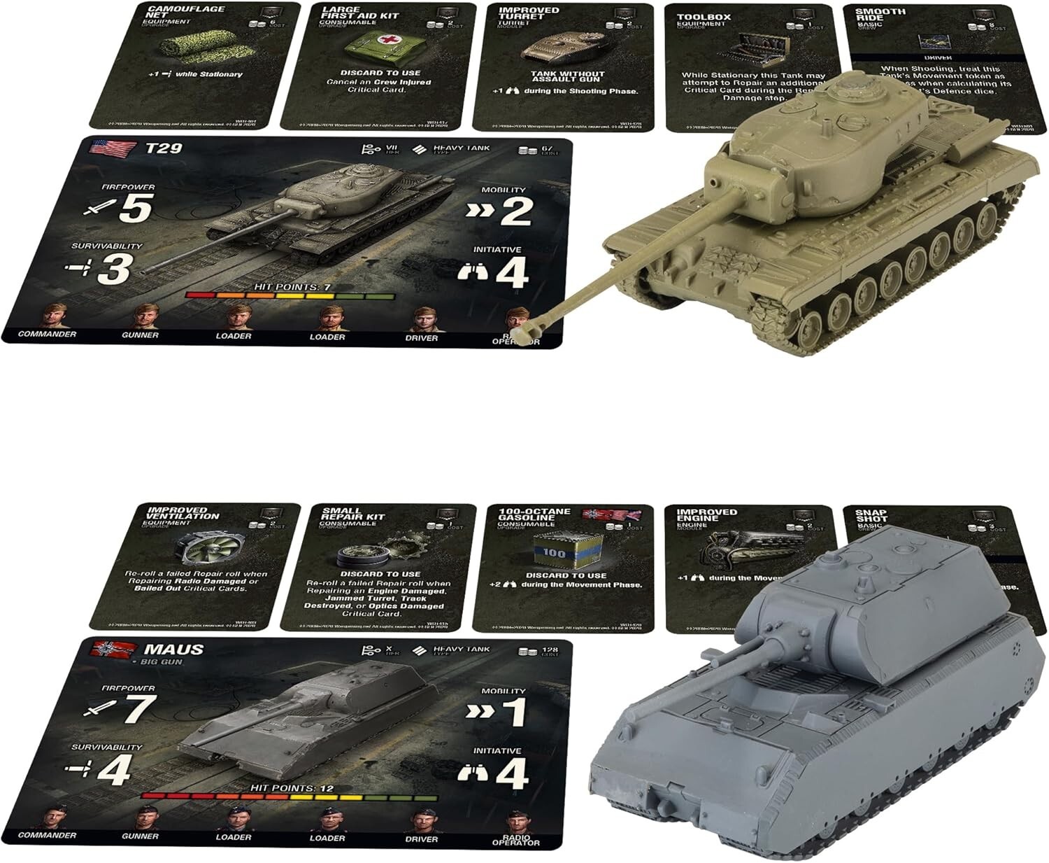 World of Tanks: Starter Set (Maus, T29, IS-3, Centurion) Gale Force 9 | New 2023