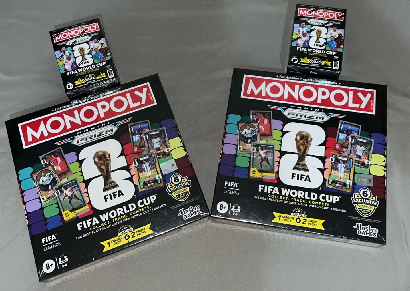 Monopoly Panini: Prizm FIFA World Cup Board Game (2026)- 2 BOOSTER BOXS 2 GAMES