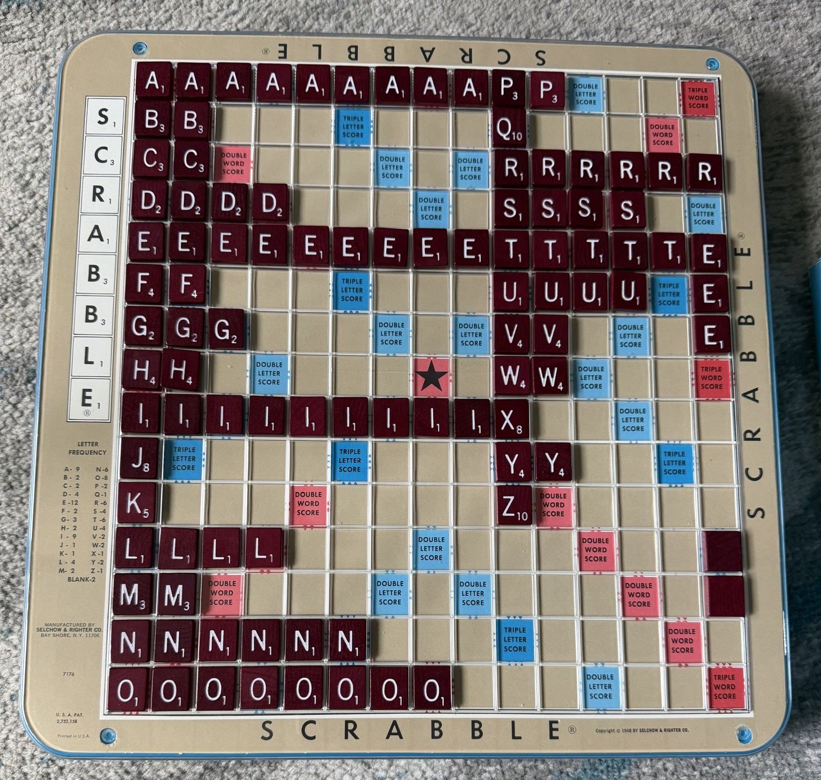 VINTAGE 1977 SCRABBLE DELUXE EDITION CROSSWORD GAME TURNTABLE SELCHOW &RICHTER