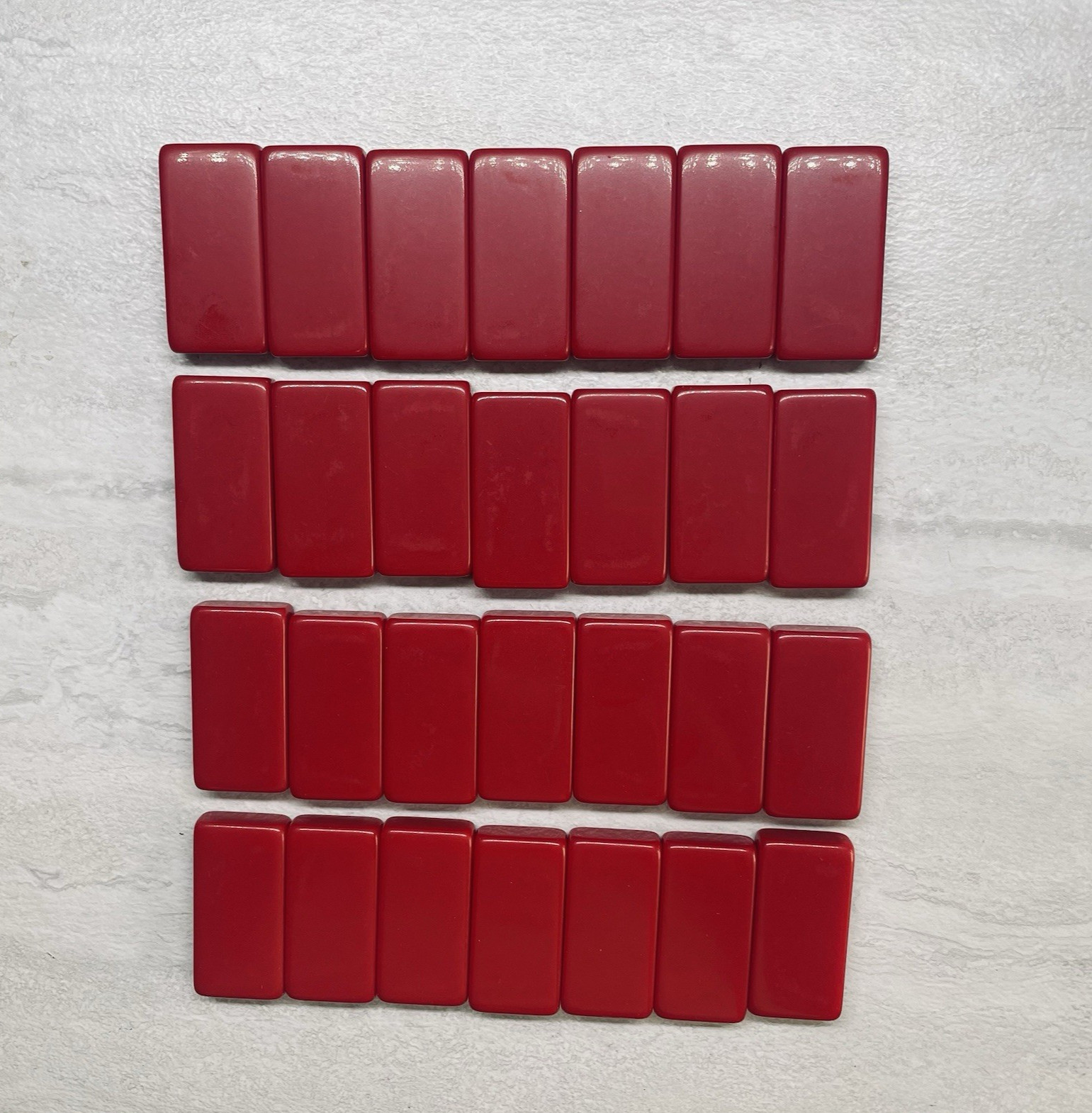 Puremco Marblelike Dominoes Red Tournament Large Face Extra Thick