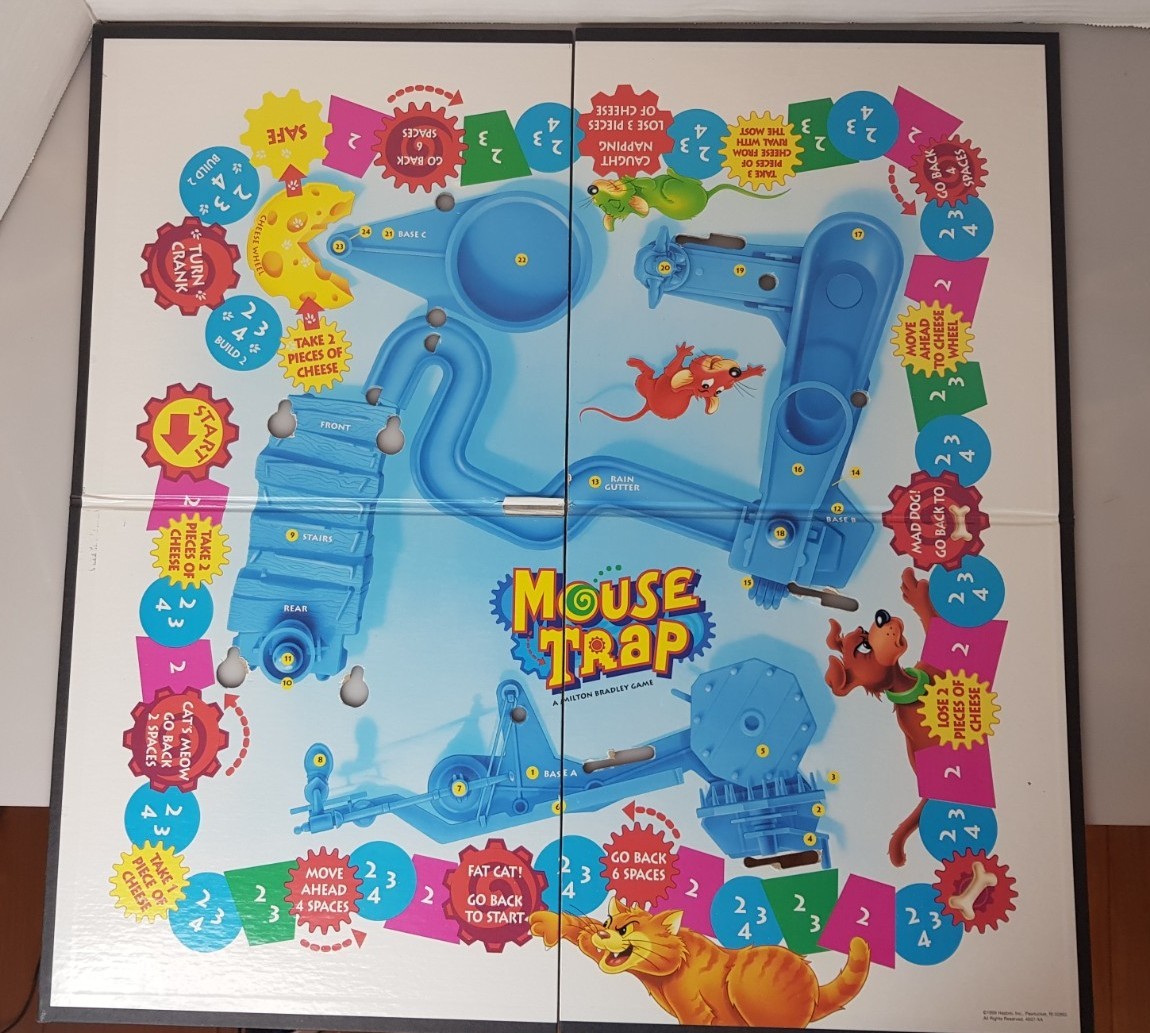 Mouse Trap Board Game Hasbro Complete 1991 Vintage Family Action Game