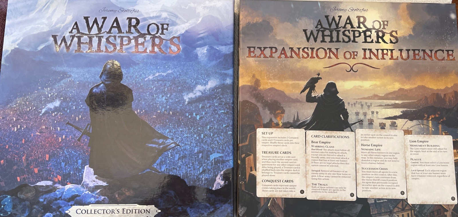 A War of Whispers: Collector’s Edition W/ All Expansions/ Fully sleeved
