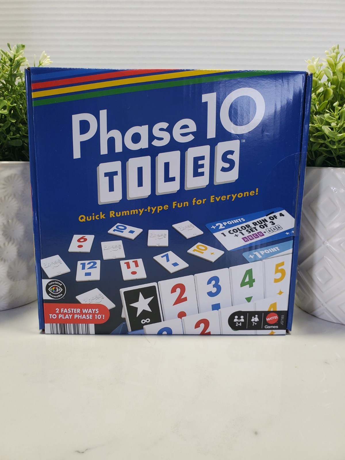Phase 10 Tiles Game Quick Rummy Play for 2-4 Players with Unique Phases 🔵🔴 NEW