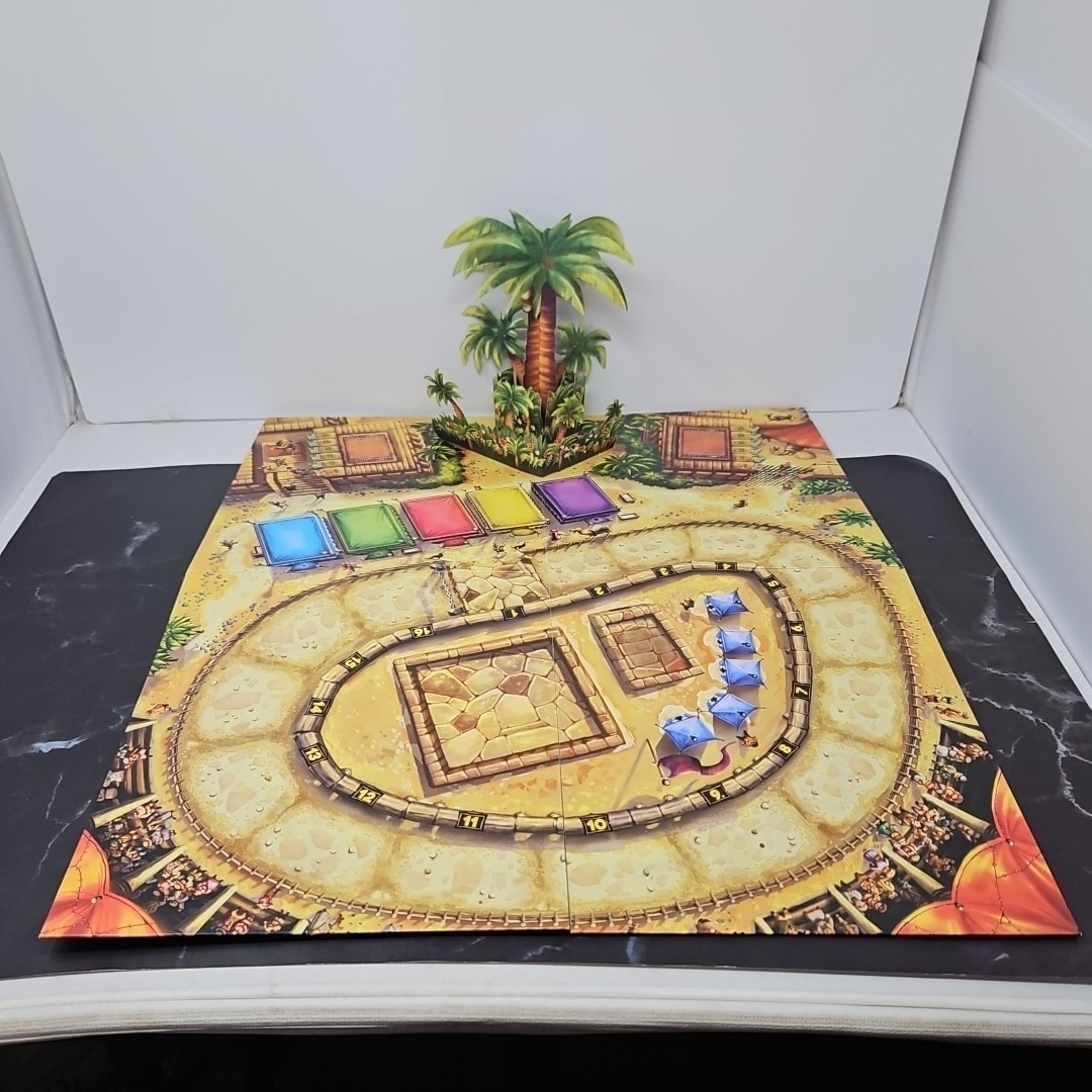 Camel Up | Game Board w/ 3D Palm Tree & Manuel Replacement Game Pieces