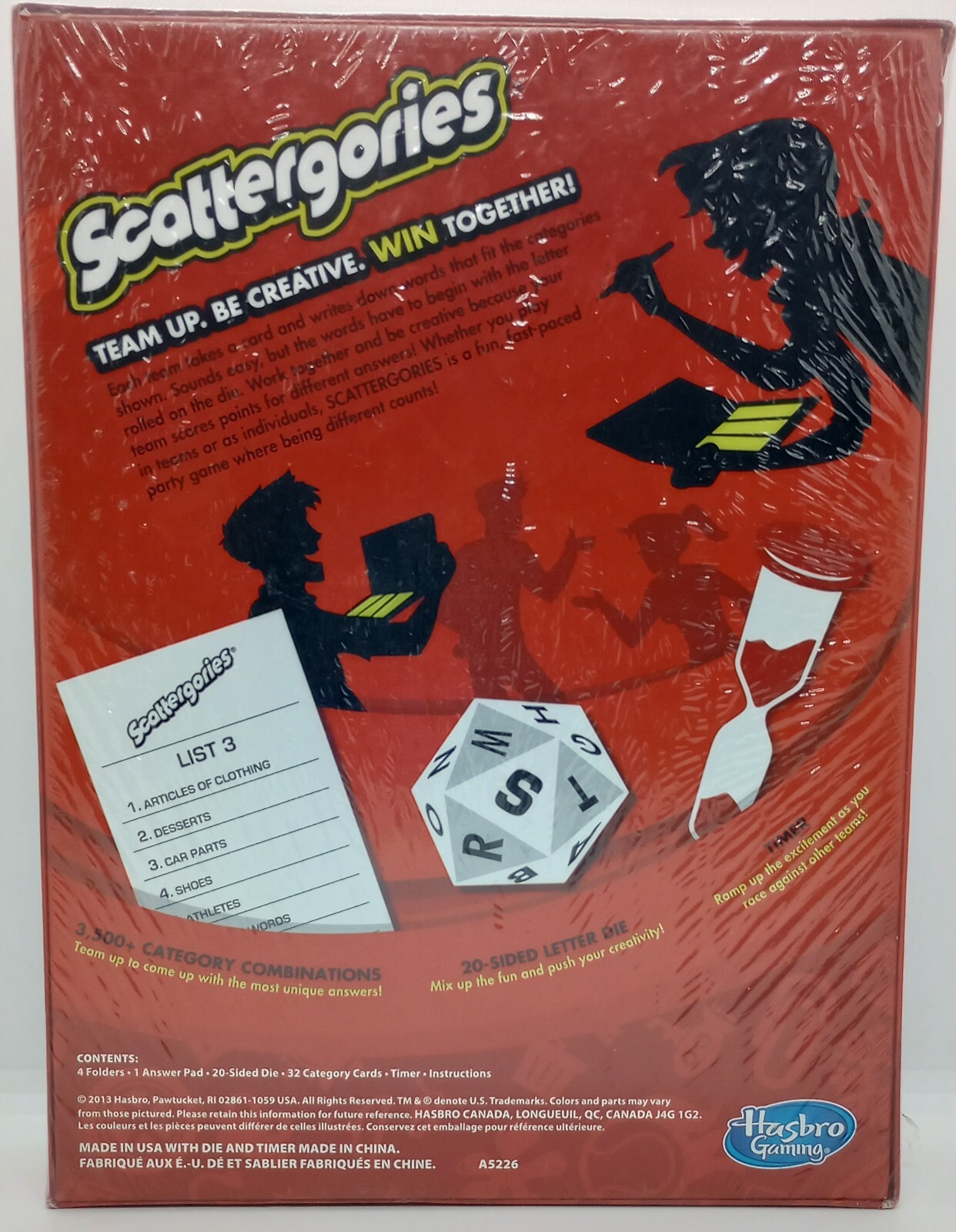 Scattergories ~ Hasbro Gaming ~ Ages 13+ ~ NEW SEALED BUT BOX DAMAGED – SEE PICS